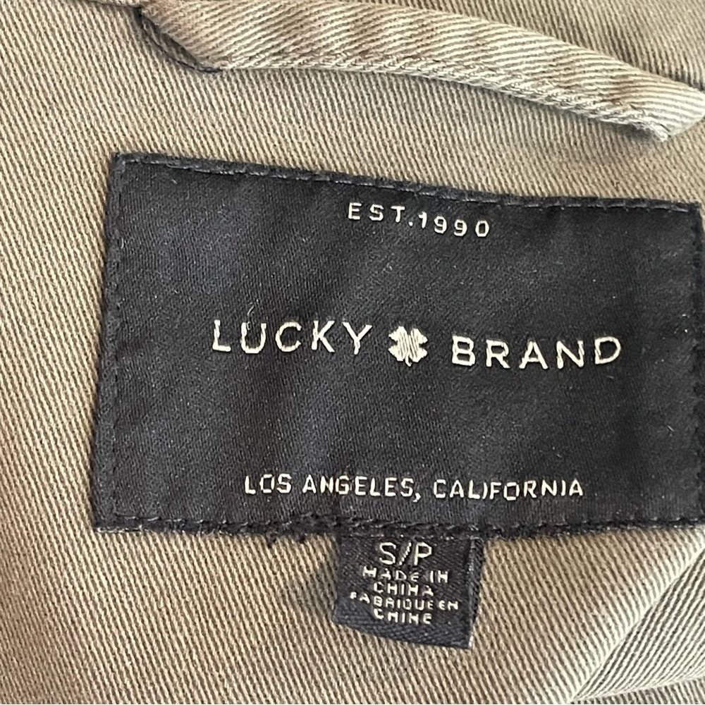 Lucky Brand Point Collar Long Sleeve Button Front Utility Jacket Sz. SP - Picture 12 of 13